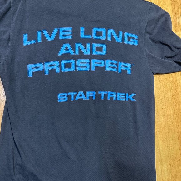 Vintage Star Trek Spock Shirt Mens 1991 Live Long Prosper Single Stitch Medium - Picture 4 of 4